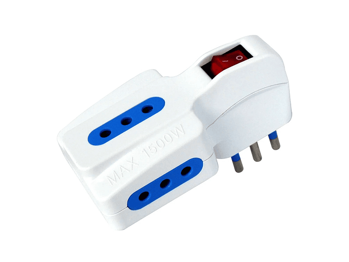 Enchufe Adaptador Triple Macrotel con Switch 1