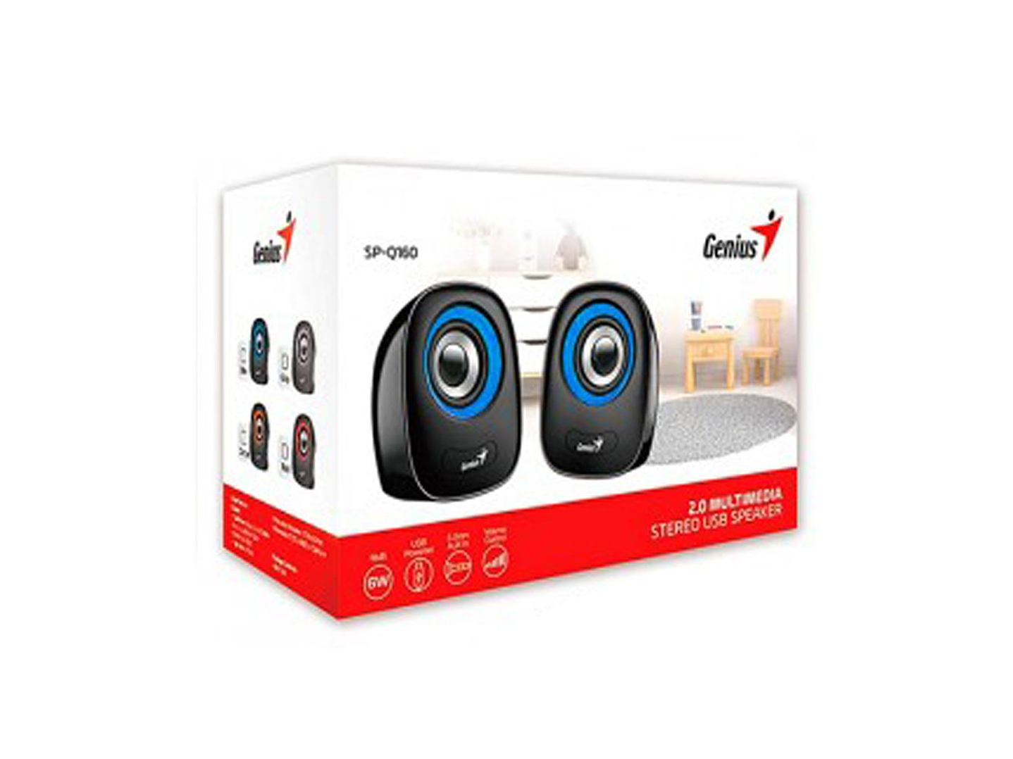 Parlantes Pc Notebook Estereo Genius Azul 2