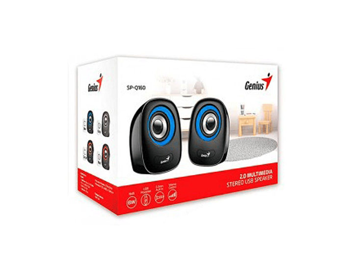Parlantes Pc Notebook Estereo Genius Azul 2