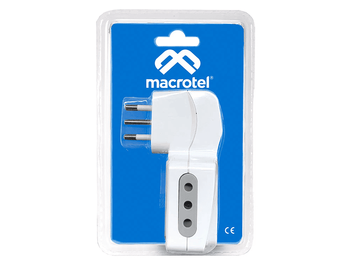 Enchufe Adaptador Triple Macrotel con Switch 2
