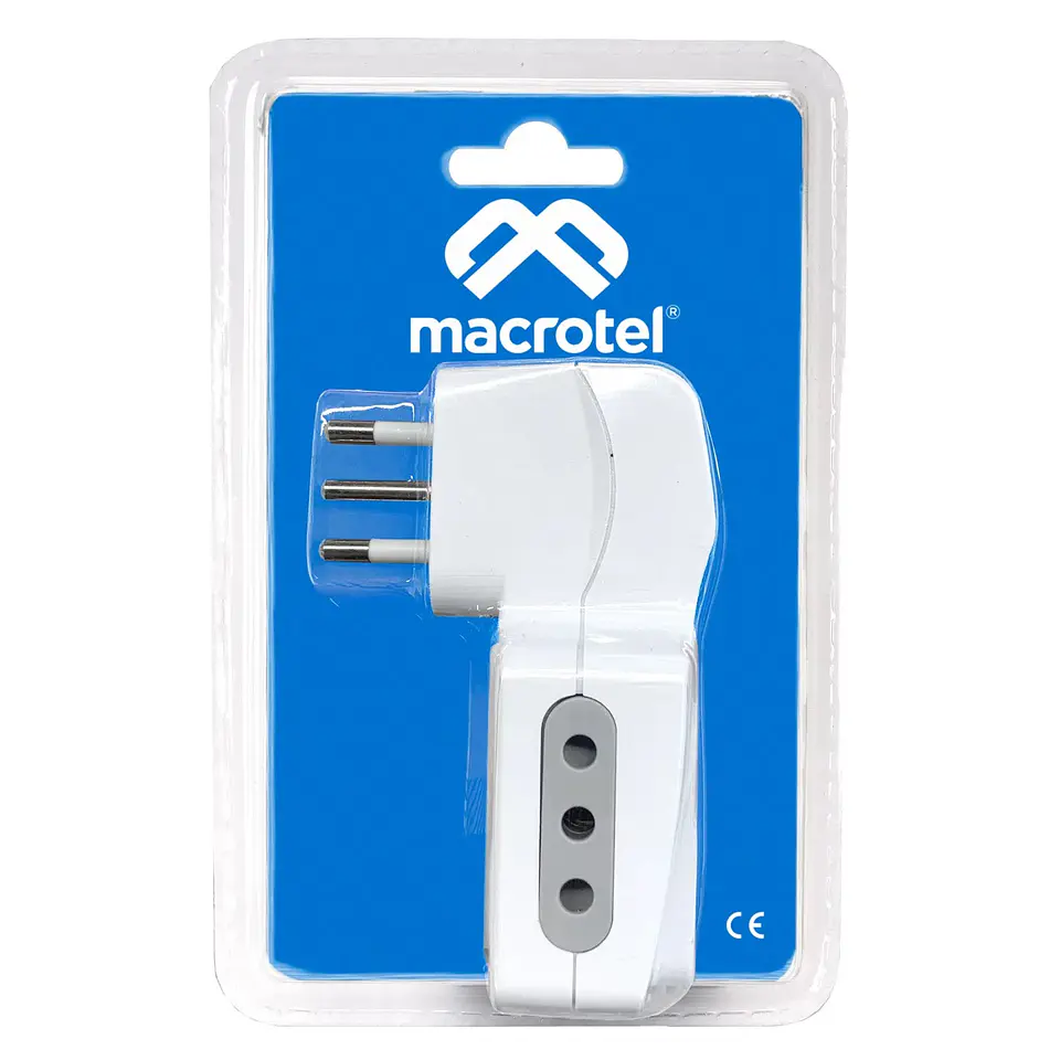 Enchufe Adaptador Triple Macrotel con Switch 2