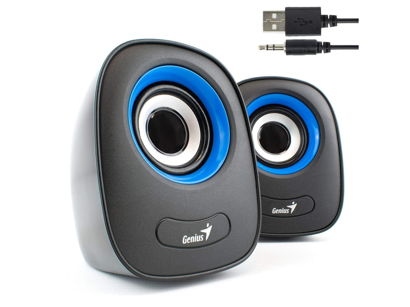 Parlantes Pc Notebook Estereo Genius Azul 3