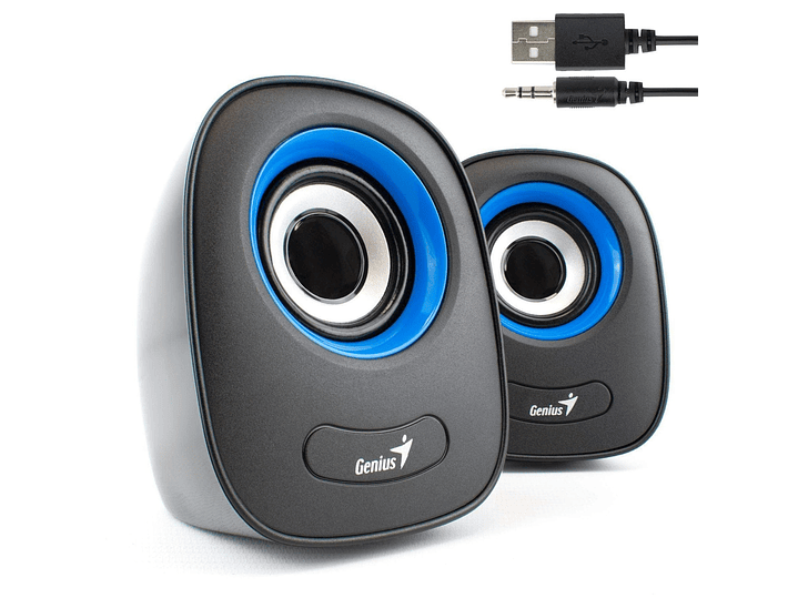 Parlantes Pc Notebook Estereo Genius Azul 3