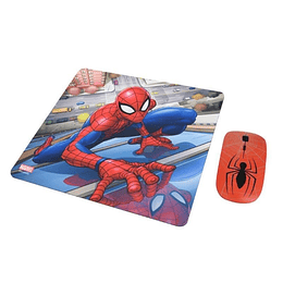 Kit Mouse Inalambrico y Mouse Pad Spider Man 1
