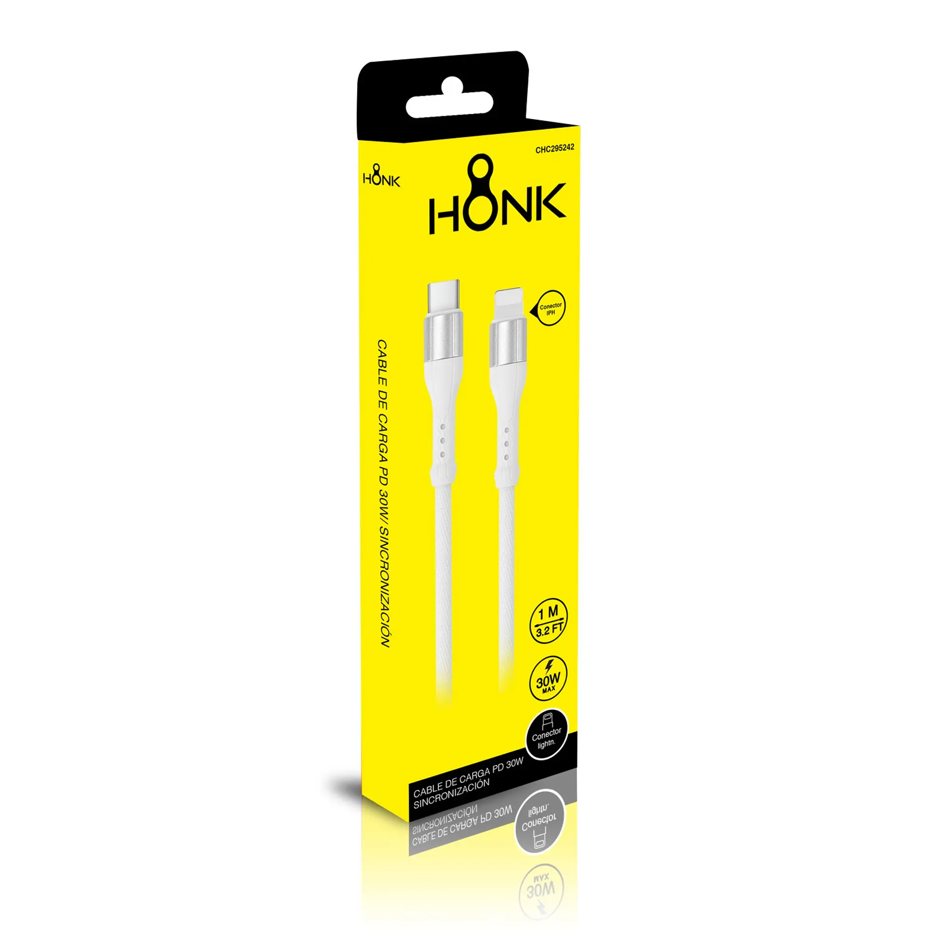 Cable Usb Tipo C a Lightning Honk 30w 1mt 2
