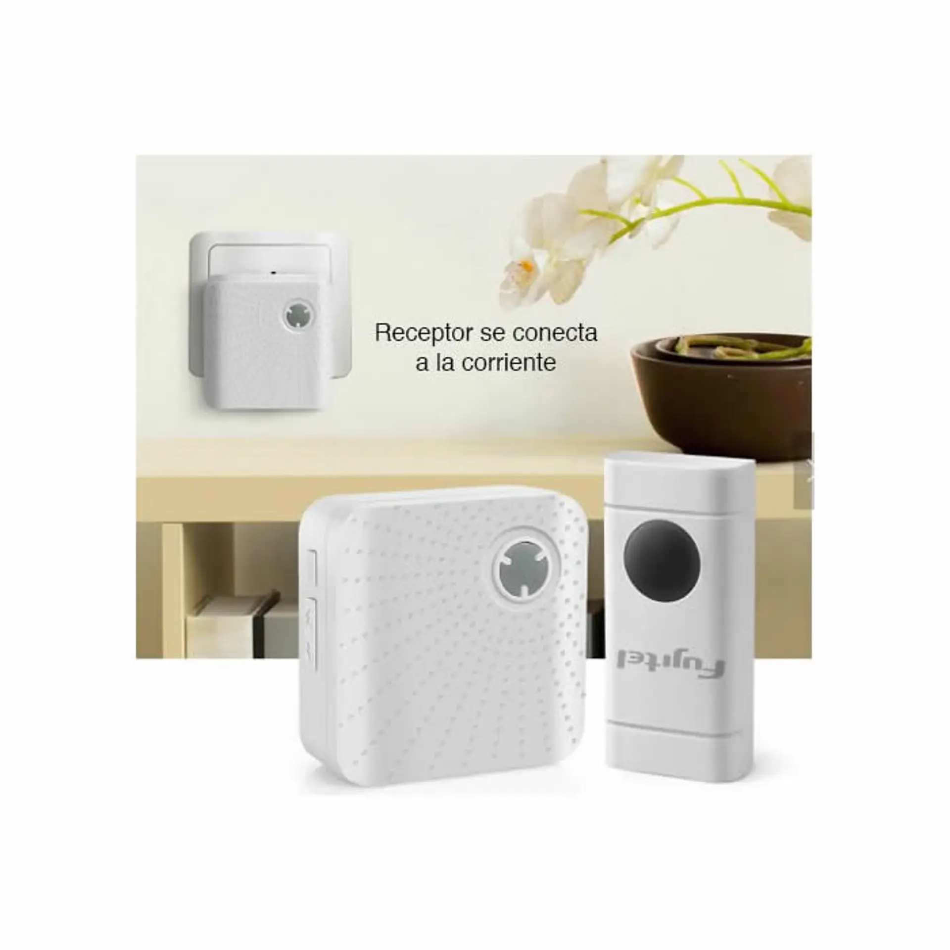 Timbre Inalambrico Fujitel 70m 48 Melodias Blanco 4