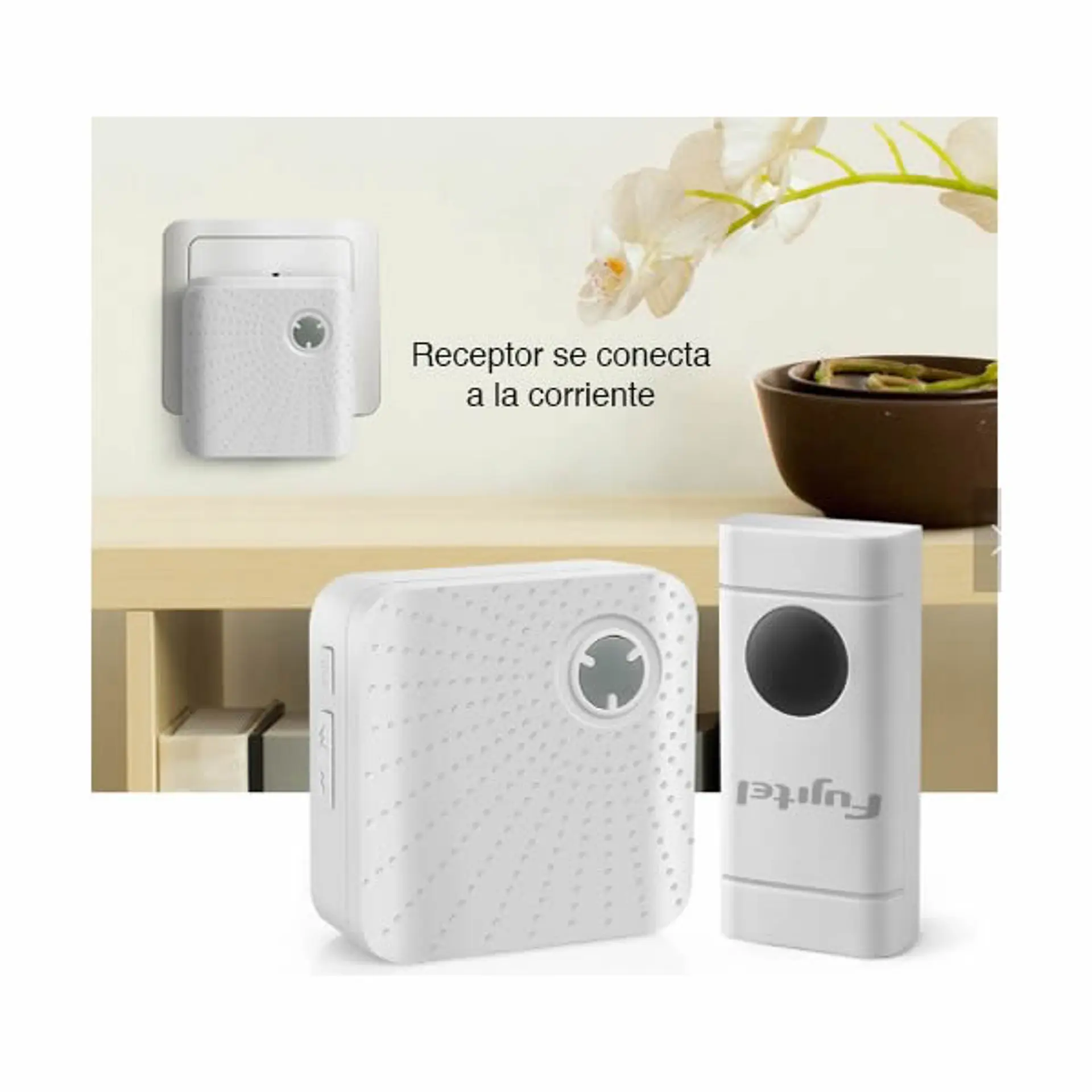 Timbre Inalambrico Fujitel 70m 48 Melodias Blanco 5