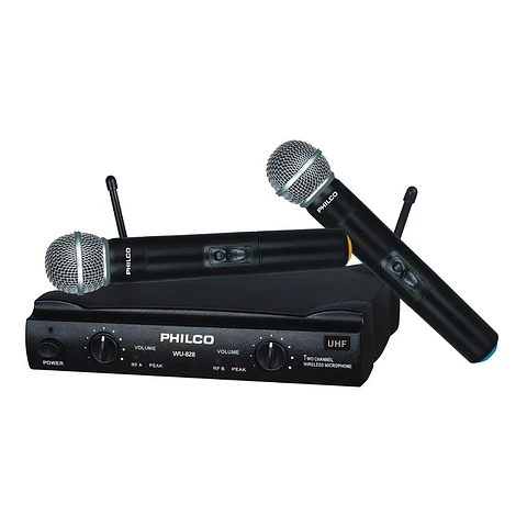 Pack 2 Micrófonos Inalambricos Uhf Philco WU-828