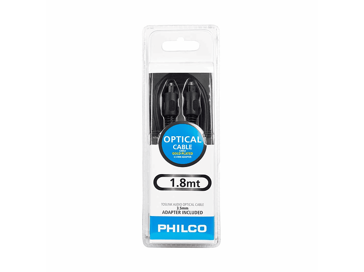 Cable Optico Audio Digital Toslink 1.8mts Philco 3