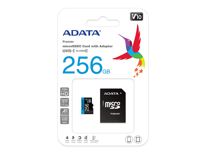 Tarjeta Memoria Micro SD XC 256 GB Adata 1