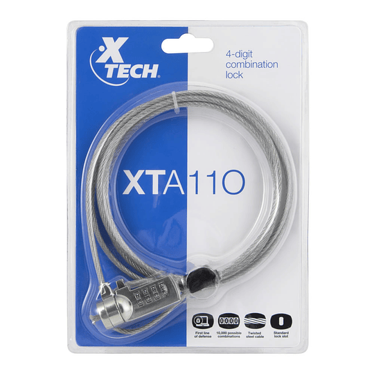 Candado Seguridad Notebook Xtech Con Clave XTA110