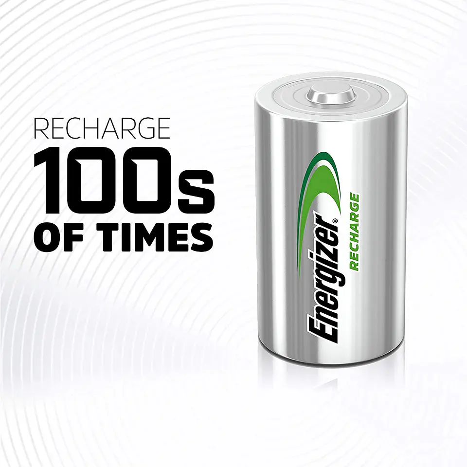 Pack 2 Pilas Recargables D Energizer 2500Mha 2