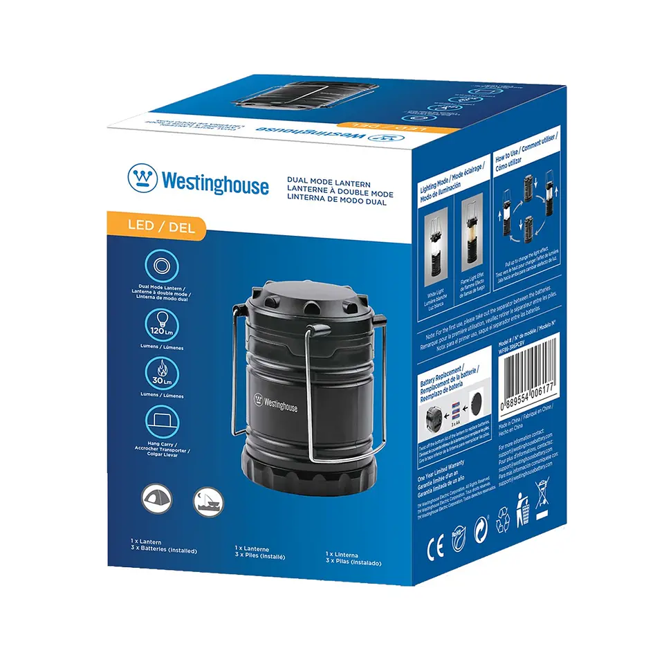 Linterna Modo Dual de 120 lm Westinghouse Negro 2
