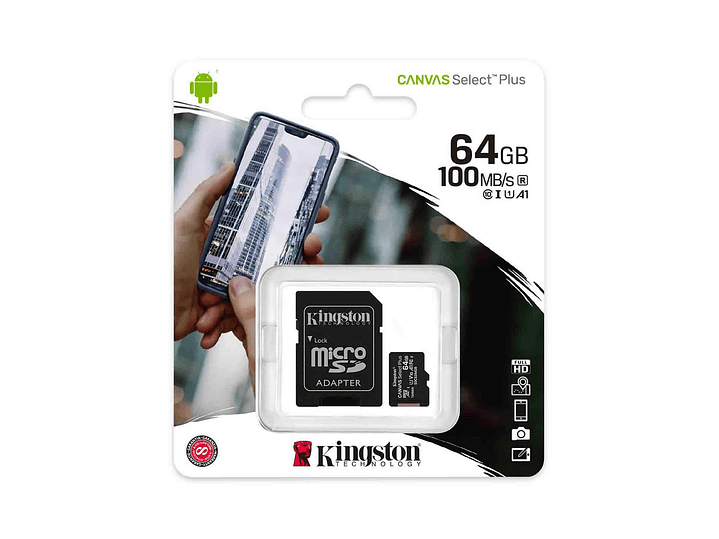 Tarjeta Memoria Micro SD XC 64GB Kingston 1
