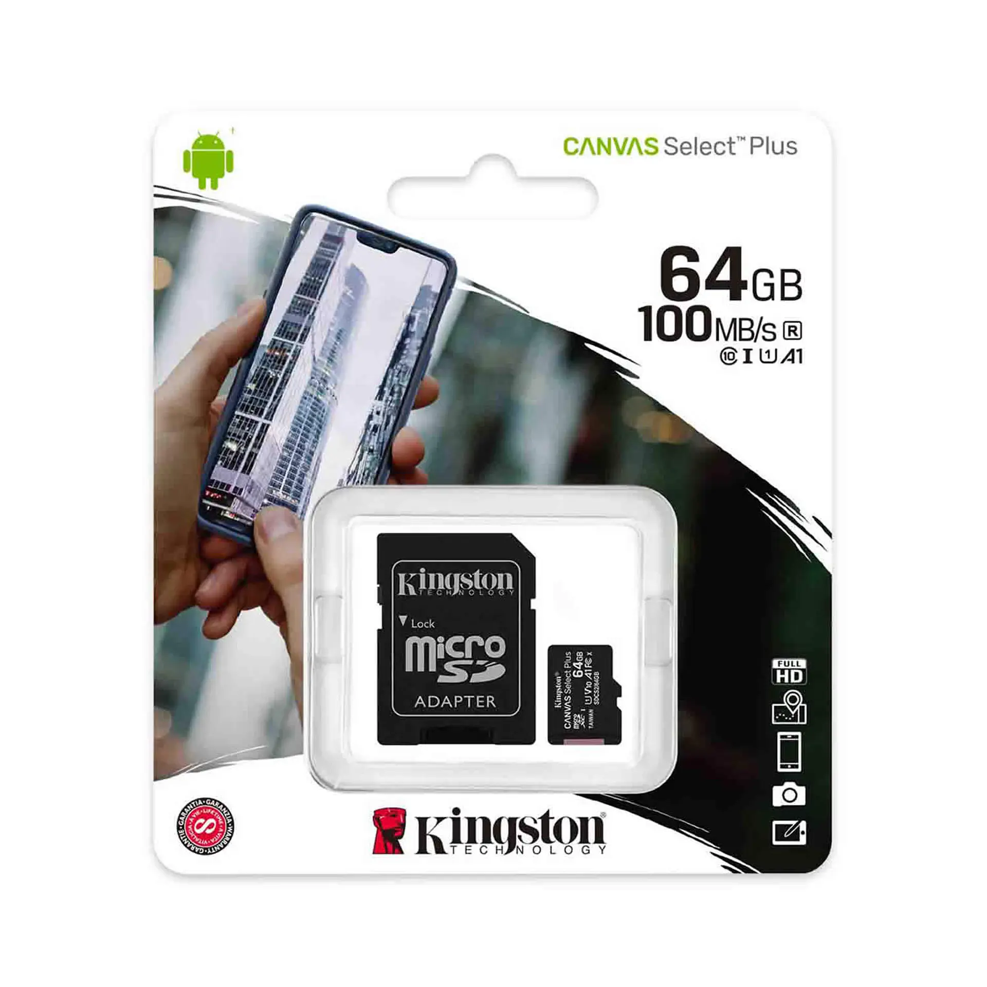 Tarjeta Memoria Micro SD XC 64GB Kingston 1