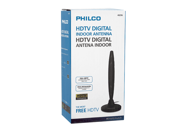 Antena Philco Tv Digital Hdtv Hd Tvd Negro 4