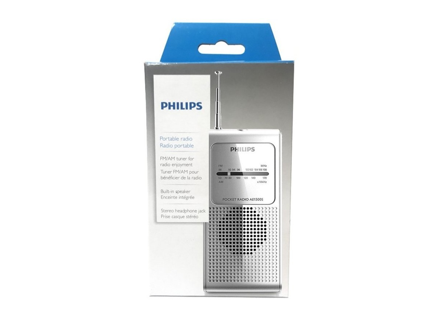 Radio Portatil Philips de Bolsillo AM FM Blanca 2