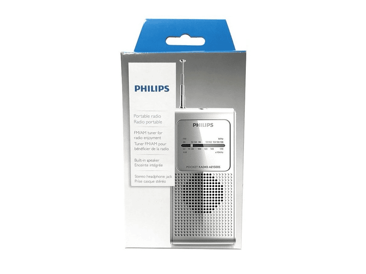 Radio Portatil Philips de Bolsillo AM FM Blanca 2