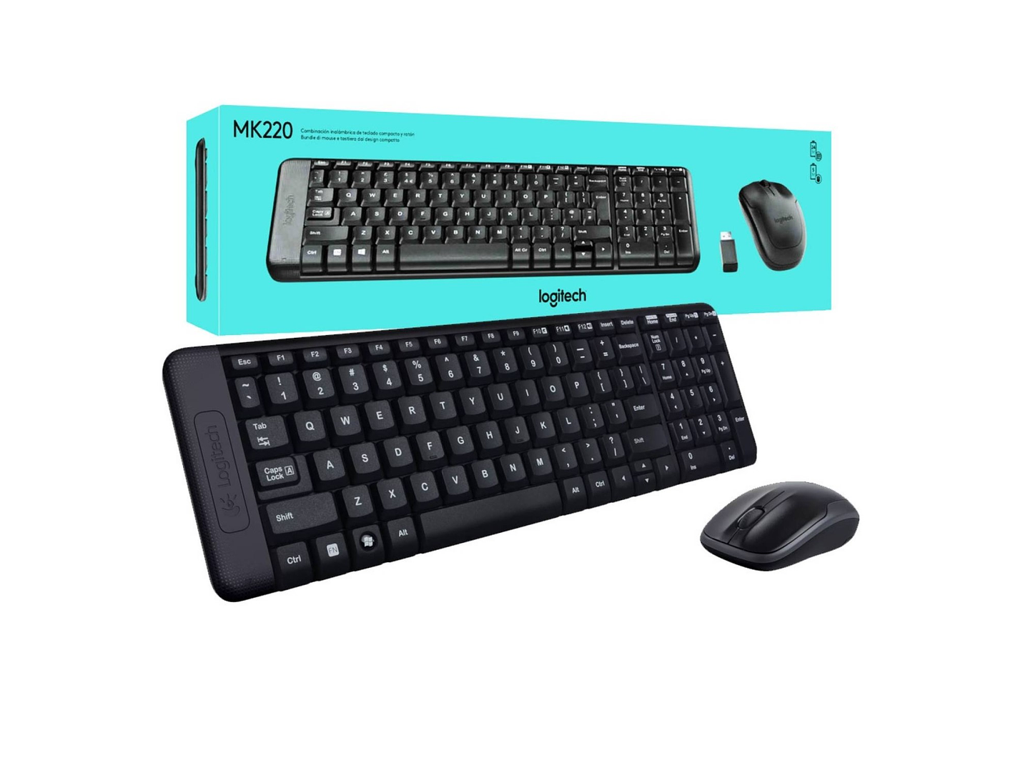 Kit Teclado y Mouse Inalambrico Logitech MK220 1