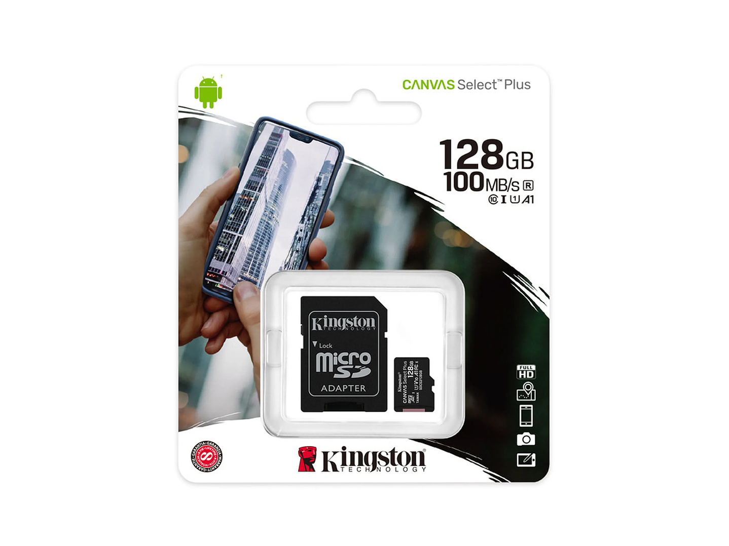 Tarjeta Memoria Micro SD XC 128 GB Kingston 1