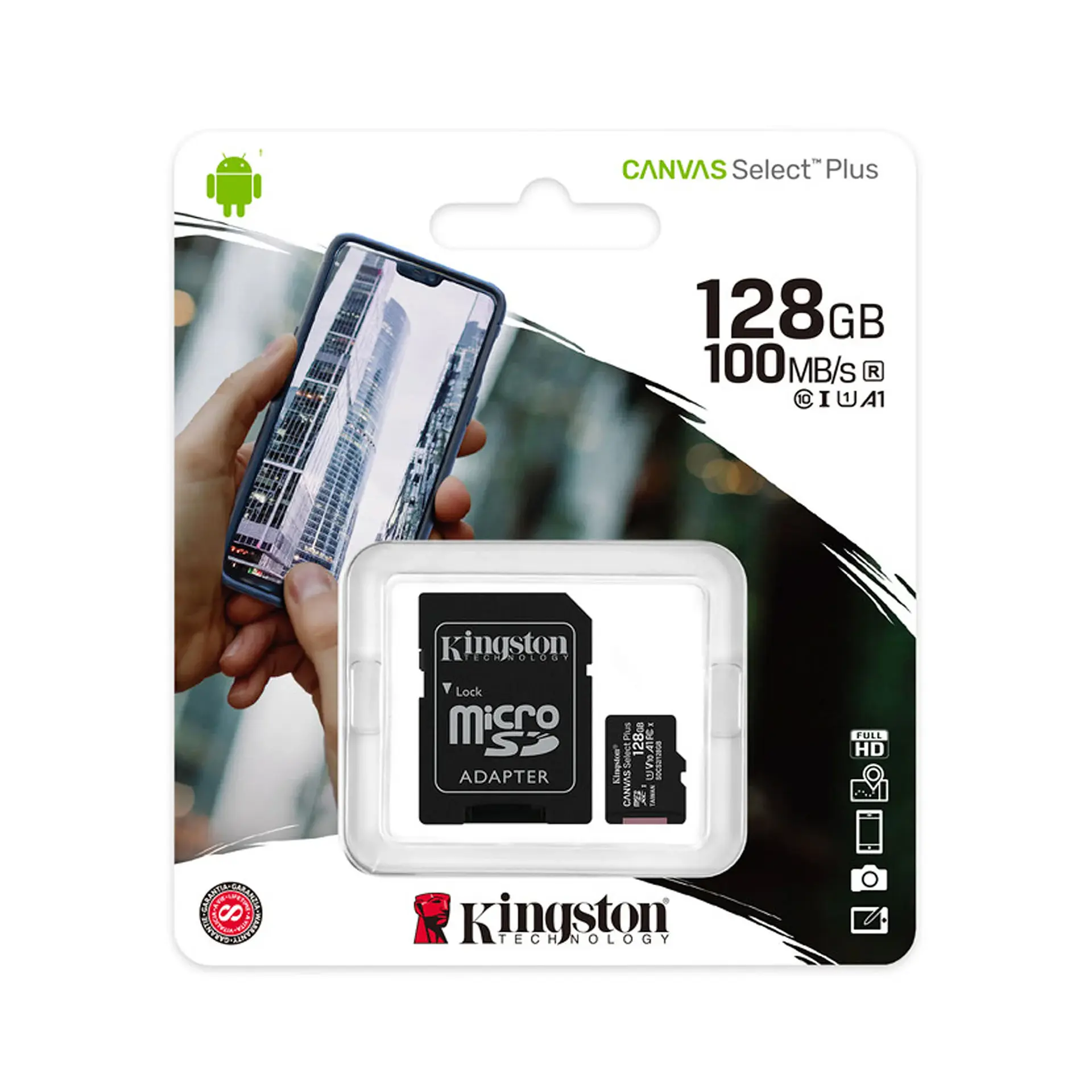 Tarjeta Memoria Micro SD XC 128 GB Kingston 1