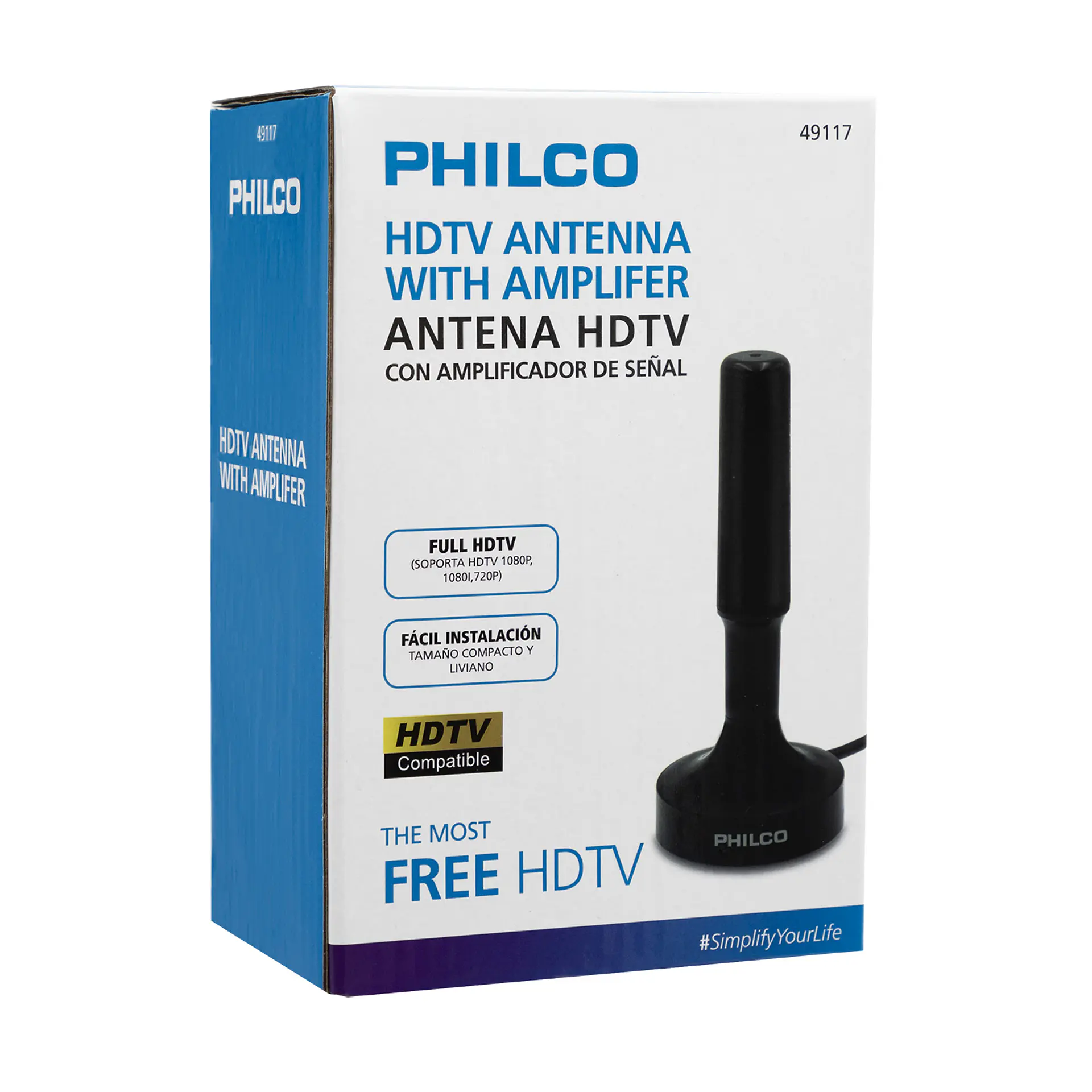 Antena Tv Digital Philco Hdtv Con Amplificador Usb Hd 4