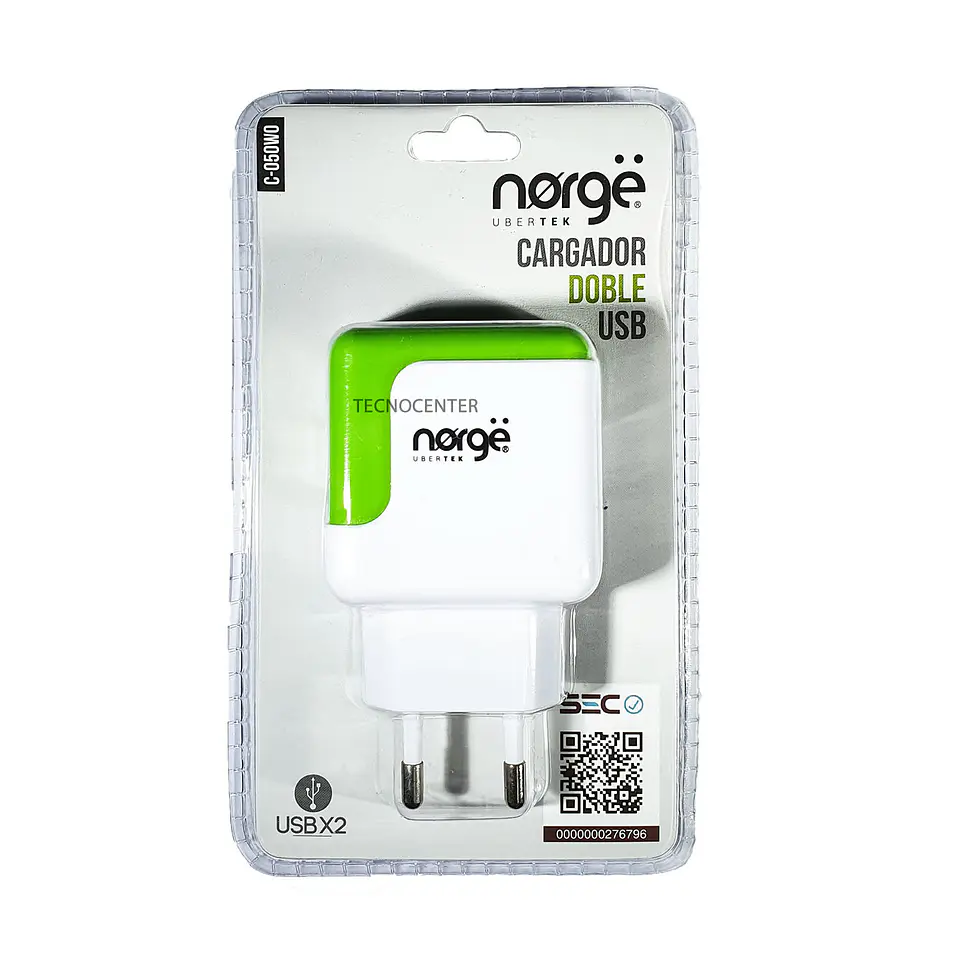 Cargador 2 Usb De Pared 220v Norge 2