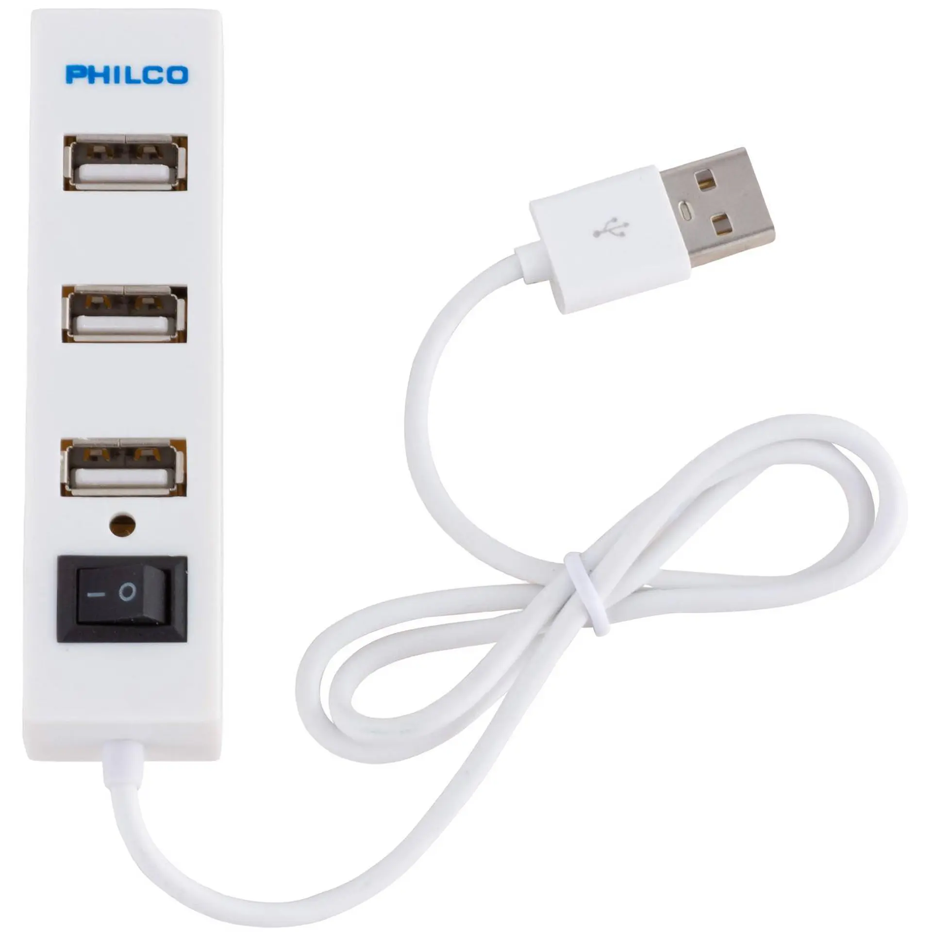 Mini Hub USB 2.0 Philco Blanco 4p 1