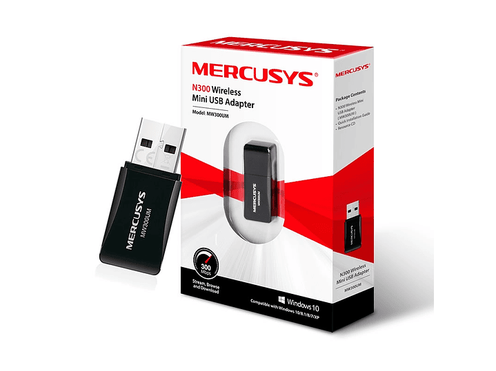 Mini Adaptador Usb Wifi N 300mbps Mercusys 1