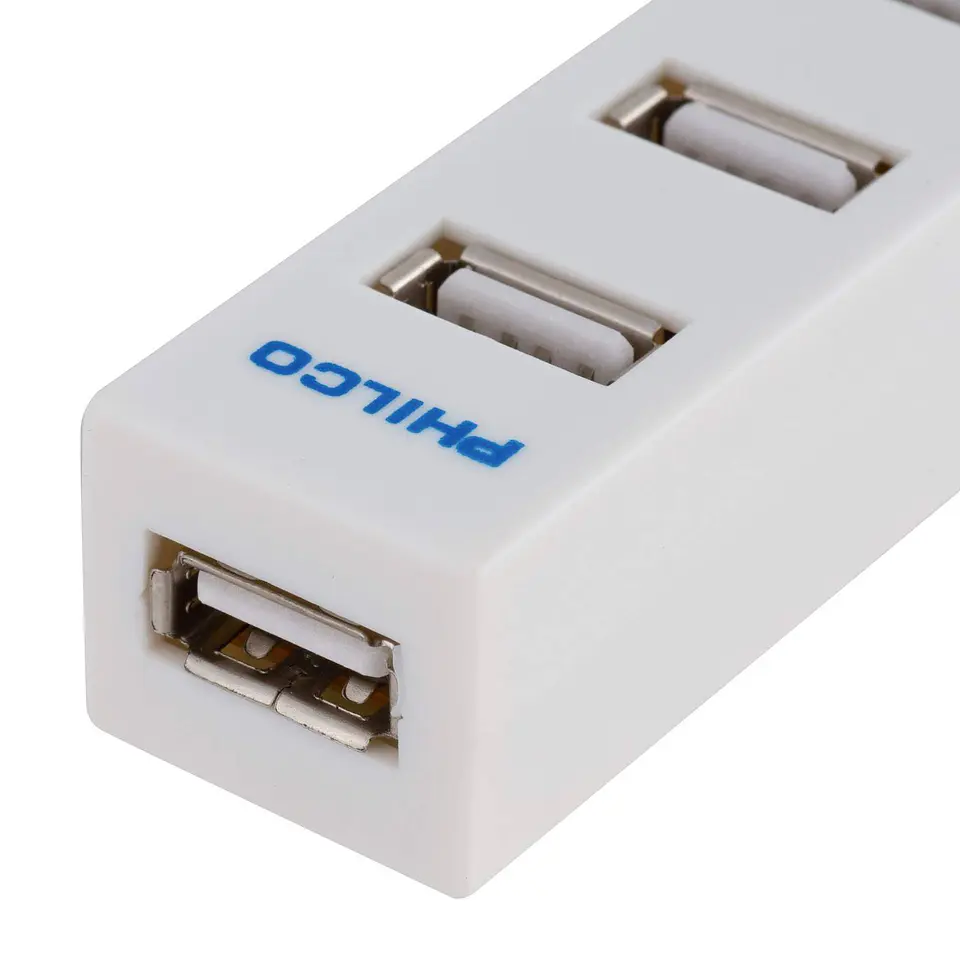 Mini Hub USB 2.0 Philco Blanco 4p 4