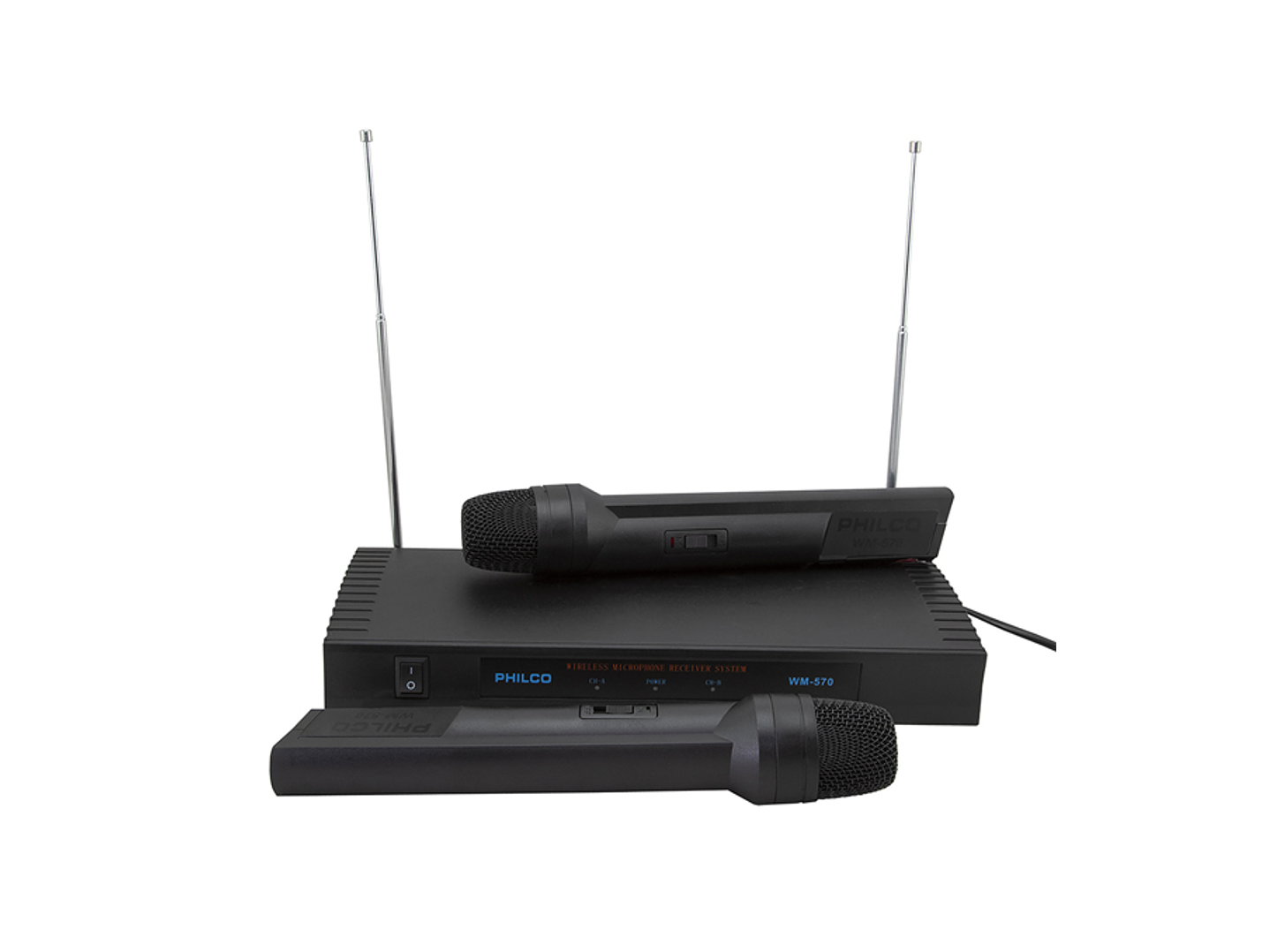 Pack 2 Micrófonos Inalambricos VHF Philco WM570 1