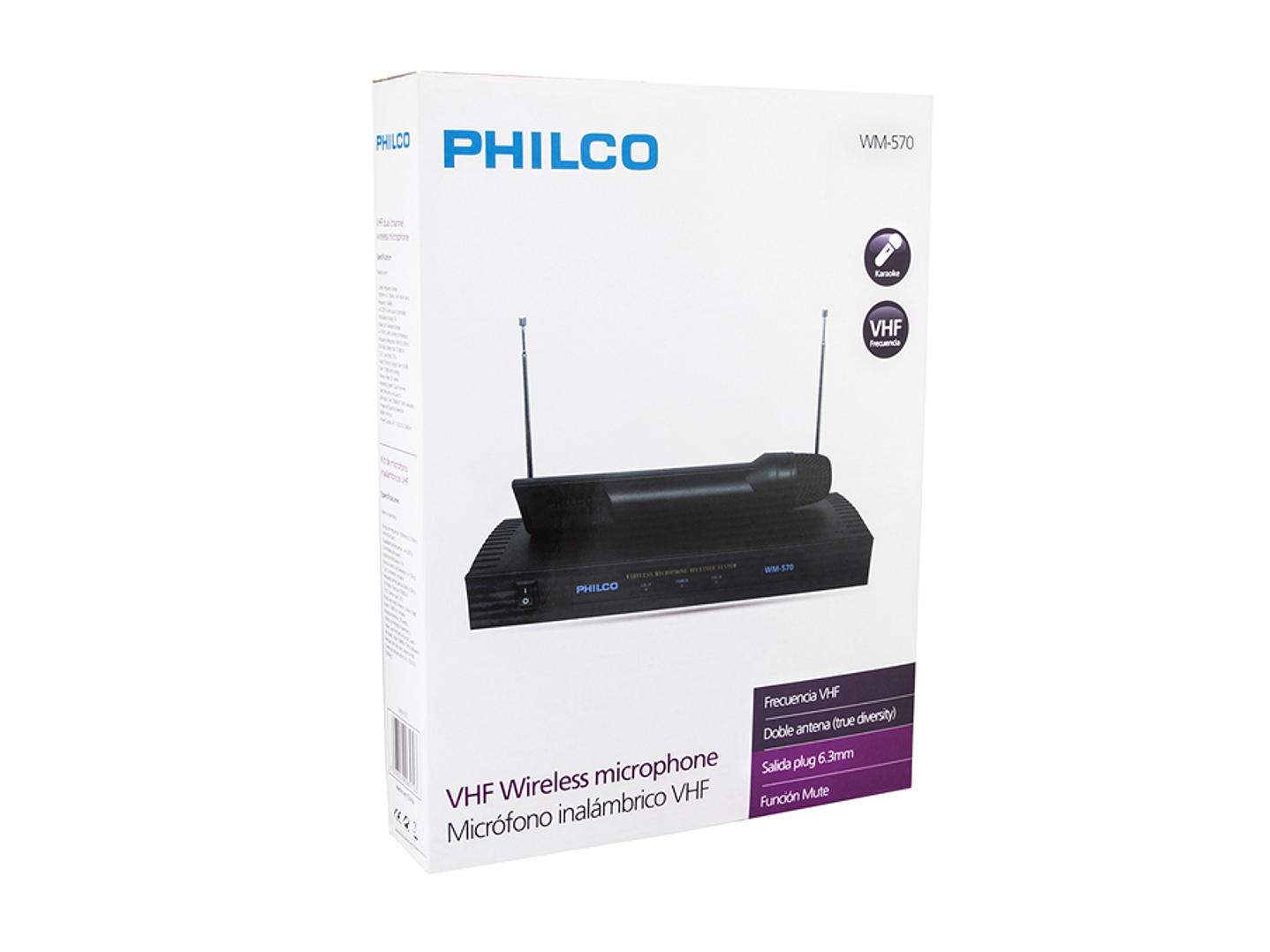 Pack 2 Micrófonos Inalambricos VHF Philco WM570 2