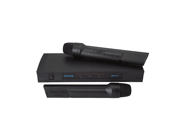 Pack 2 Micrófonos Inalambricos VHF Philco WM570 3