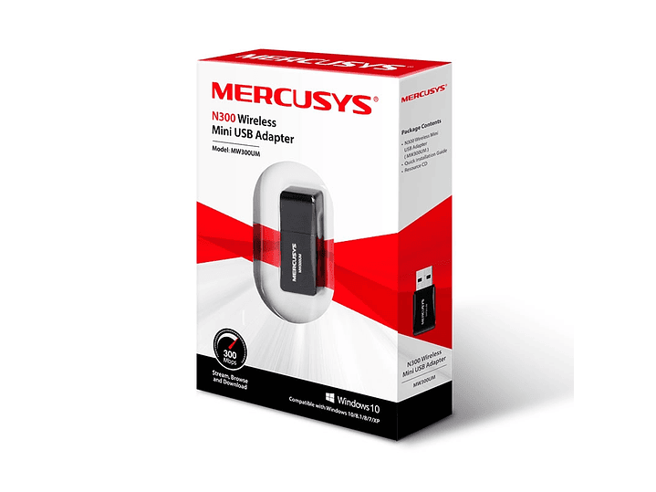 Mini Adaptador Usb Wifi N 300mbps Mercusys 6