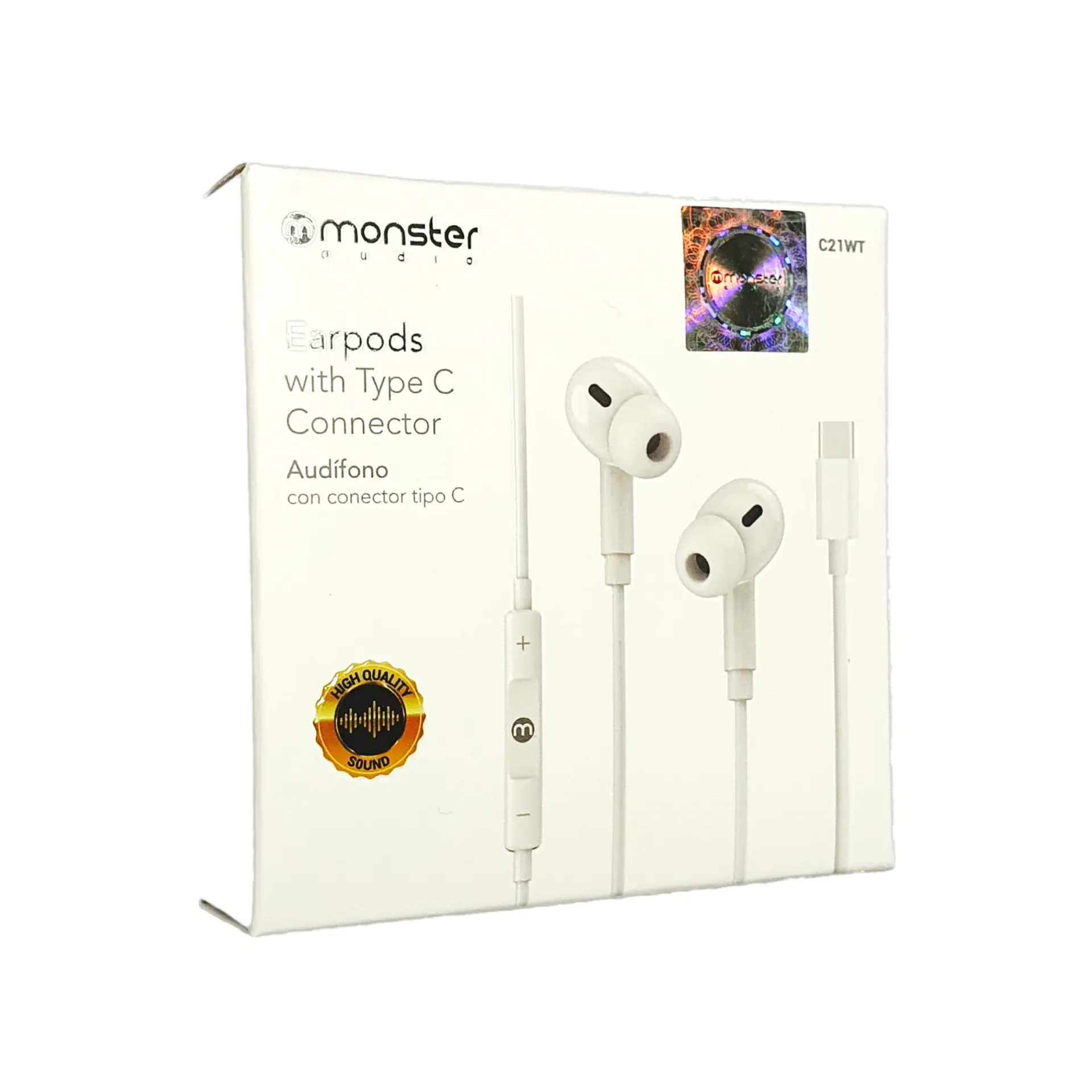 Audifonos USB Tipo C Monster Blancos 2