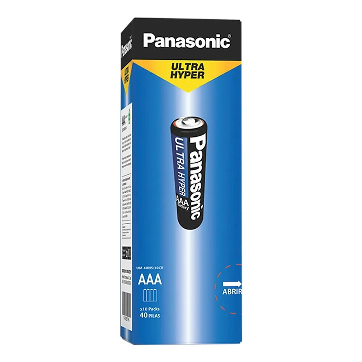 Pack 40 Pilas Panasonic AAA Super Hyper R6P Por Mayor