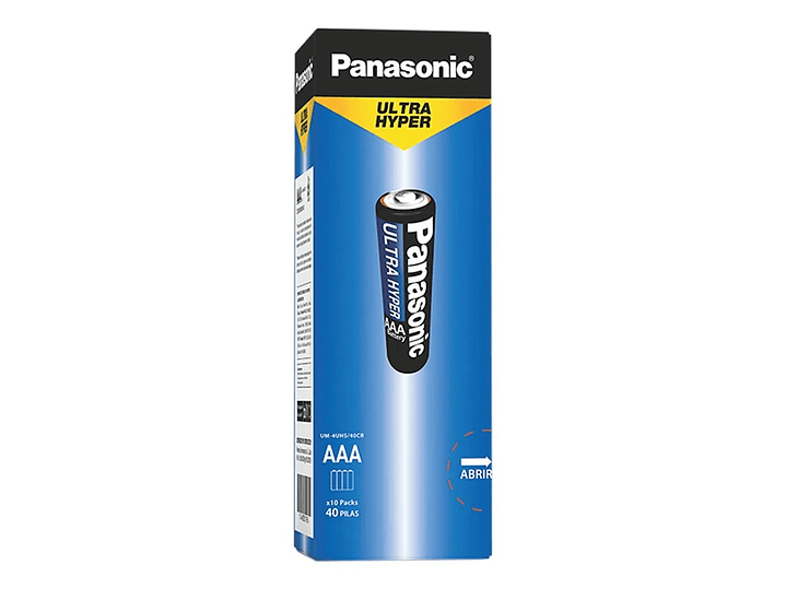 Pack 40 Pilas Panasonic AAA Super Hyper R6P 1