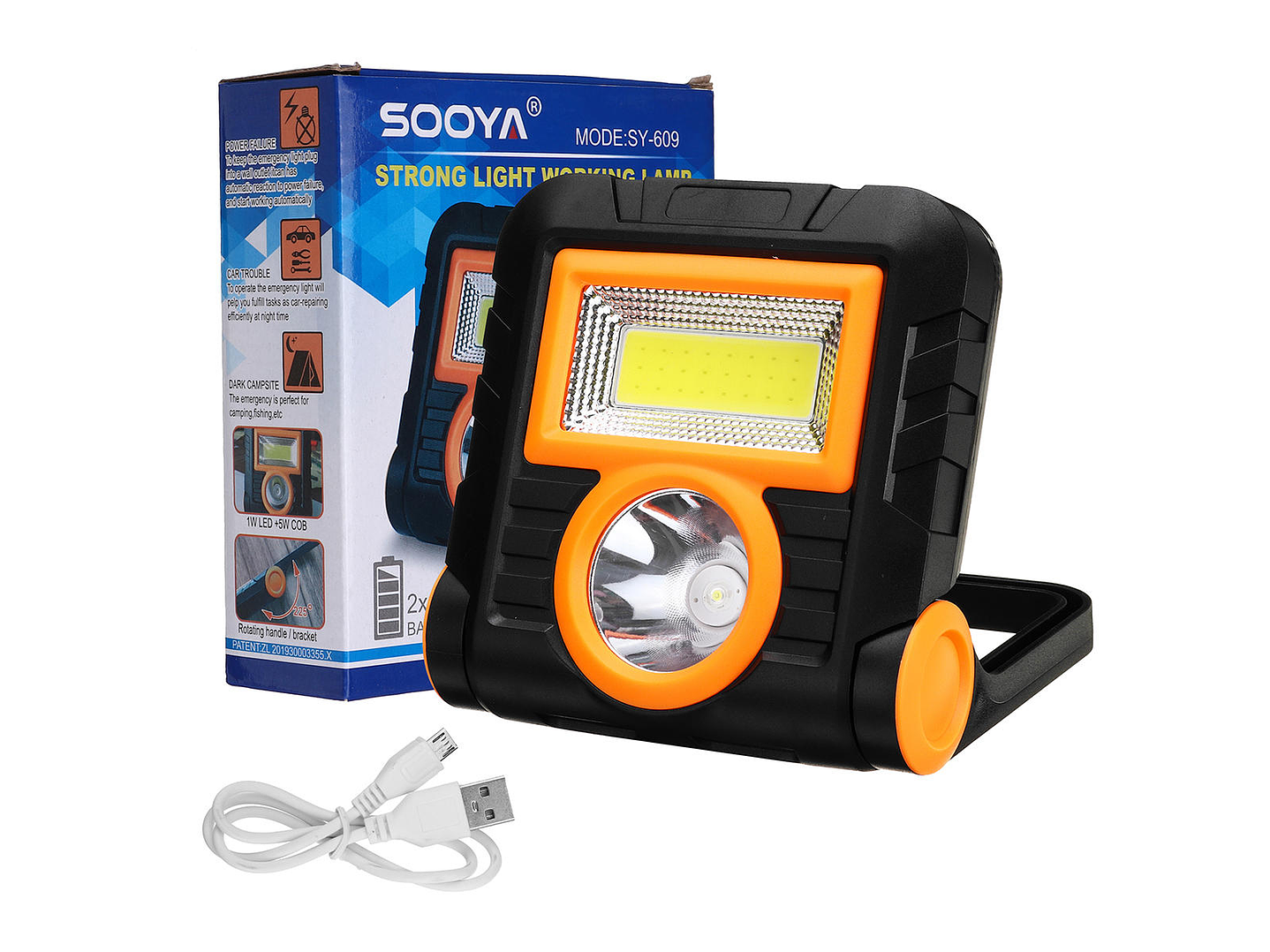 Foco Linterna Recargable Led Cob Portable 1