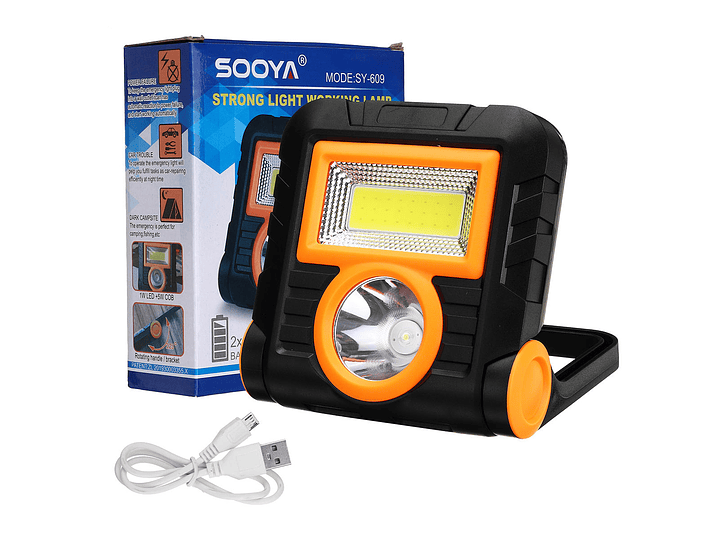 Foco Linterna Recargable Led Cob Portable 1