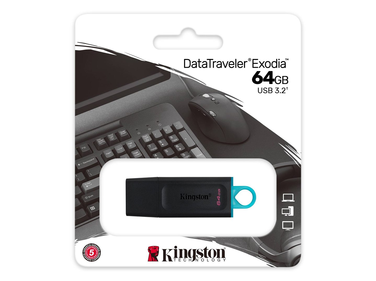Pendrive DTX 64gb Usb 3.2 Kingston 3