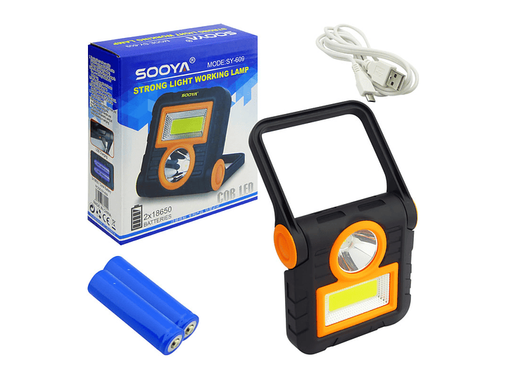 Foco Linterna Recargable Led Cob Portable 8