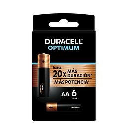 Pack 6 Pilas Duracell Alcalina AA Optimum