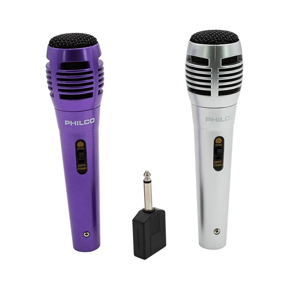 Set 2 Microfonos Philco Alambrico Karaoke 1
