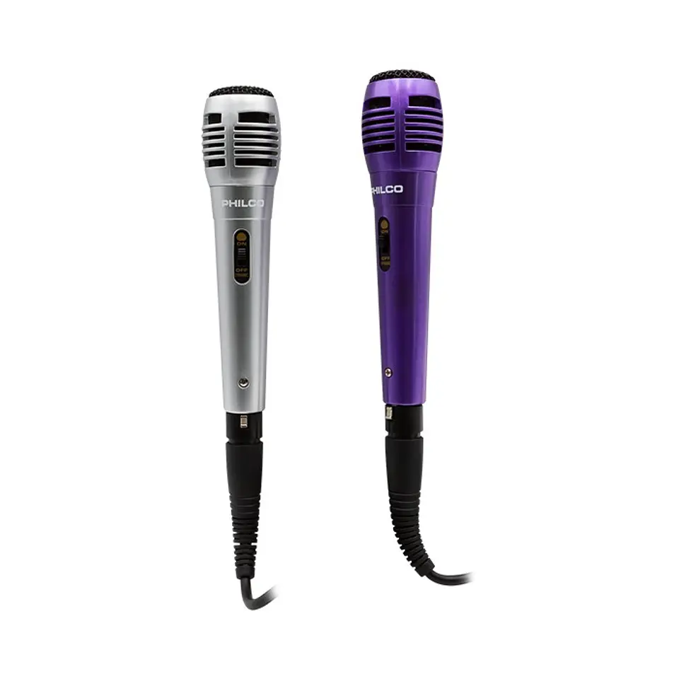 Set 2 Microfonos Philco Alambrico Karaoke 4