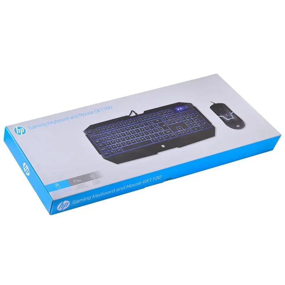 Kit Gamer Combo Teclado y Mouse HP GK1100 3