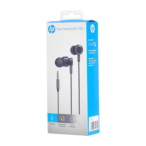 Audifono In-ear Hp Dhe-7001 Metal Negro