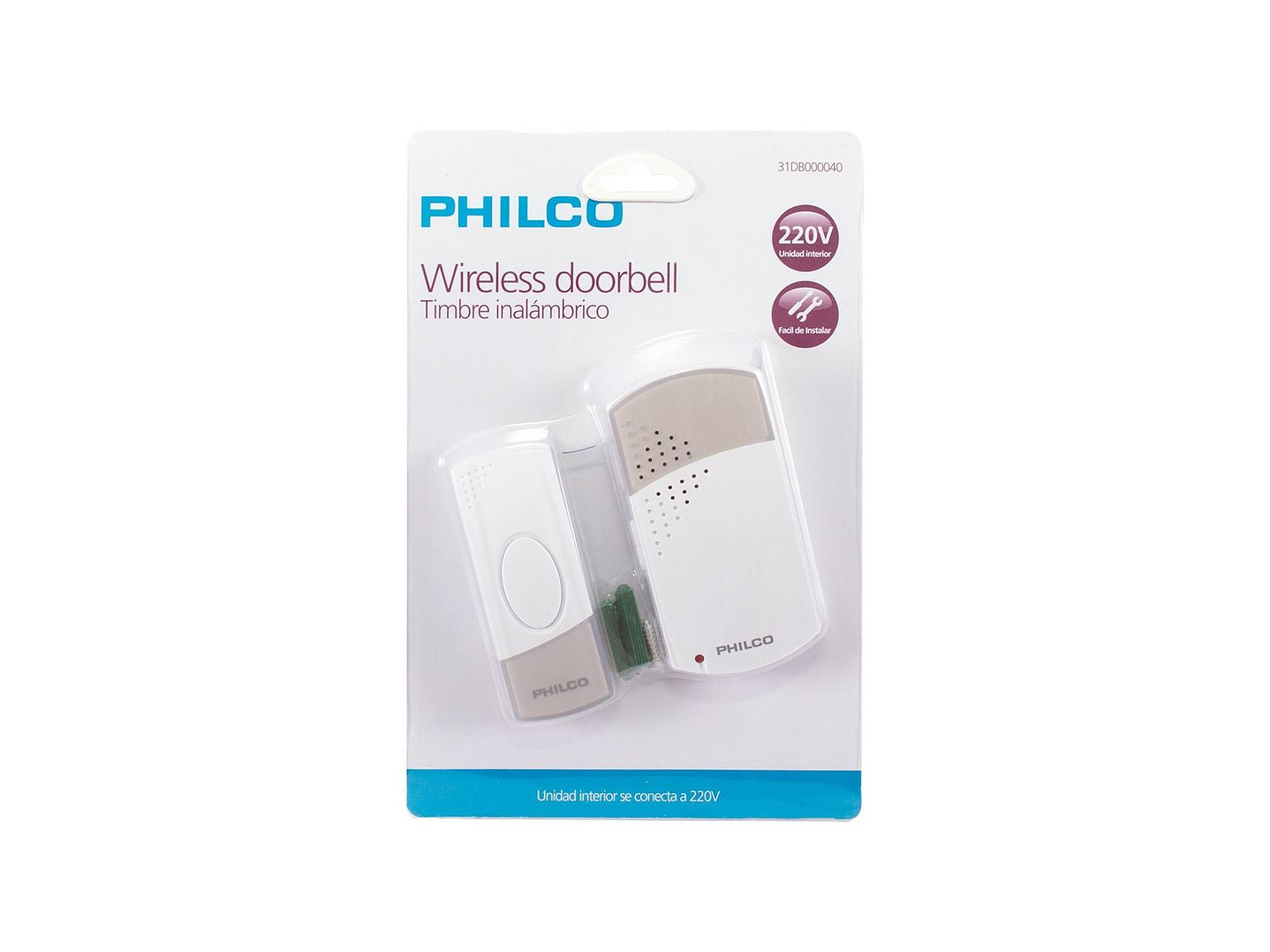 Timbre Inalambrico Philco 220v Gris 2