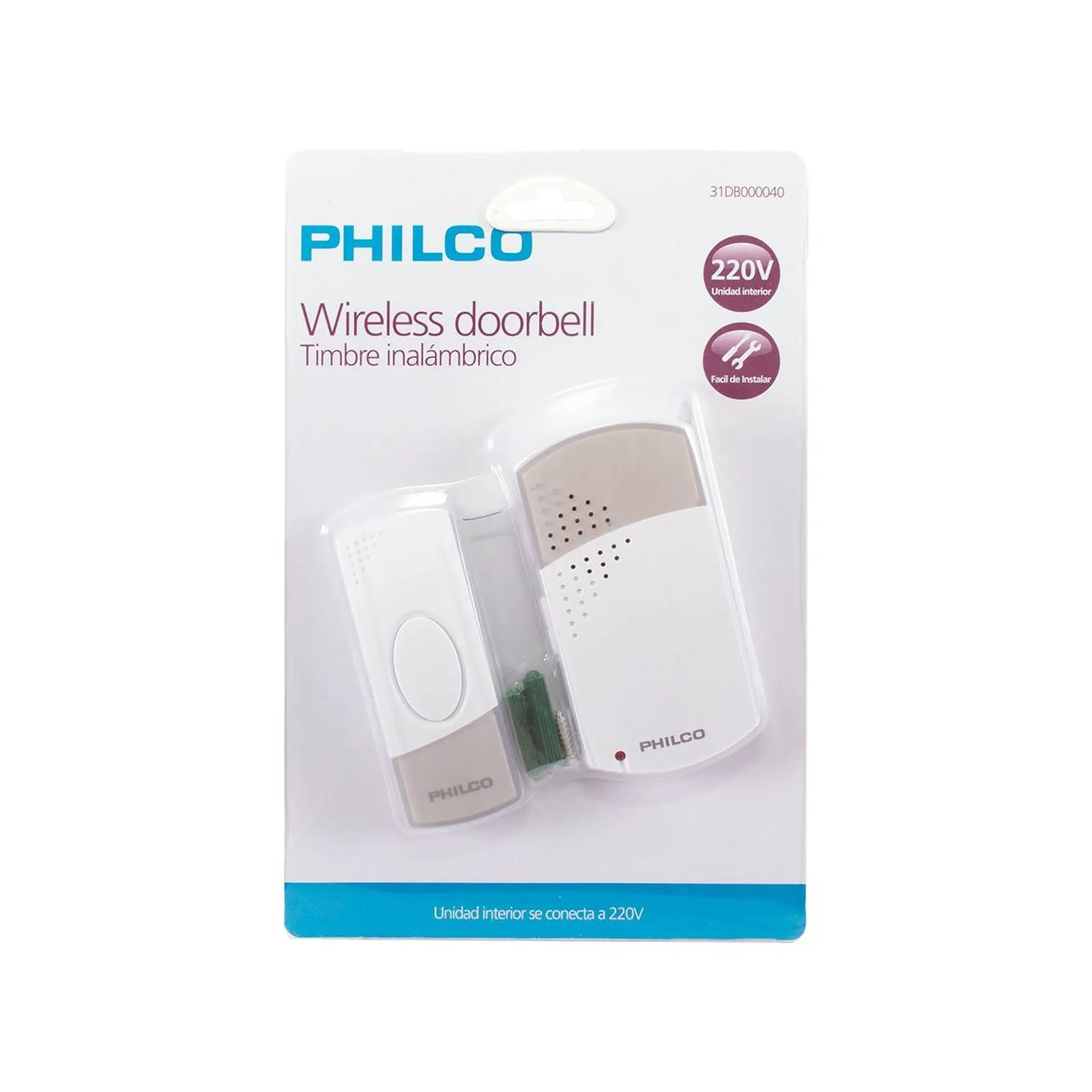 Timbre Inalambrico Philco 220v Gris 2