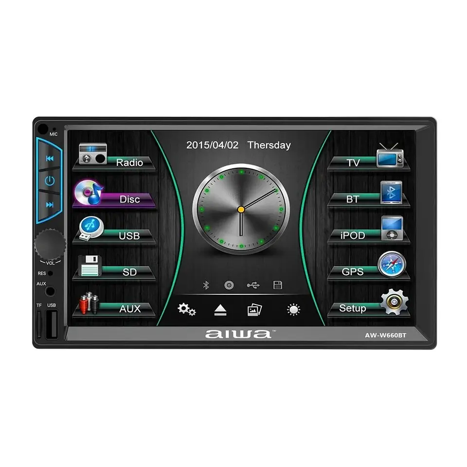 Radio Auto 2 Din Mirrorlink Touch 7'' Aiwa W660bt 1