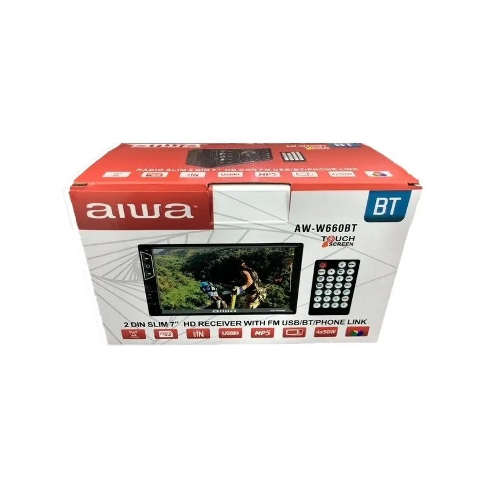 Radio Auto 2 Din Mirrorlink Touch 7'' Aiwa W660bt 4